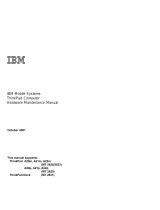 IBM ThinkPad i Series 1800 User manual