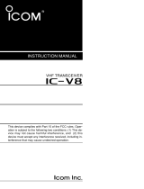 ICOM IC-V8 User manual