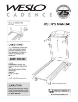 ICON Health & Fitness Cadence 75 Treadmill User manual