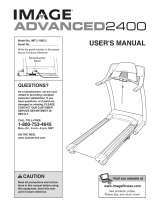 Image Advanced 2400 Treadmill User manual