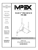 Marcy PM-888 Owner's manual
