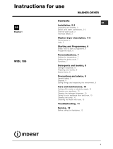 Indesit WIDL 106 User manual