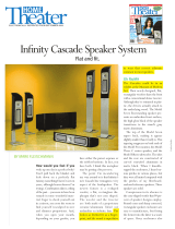 Infinity Cascade Speaker System User manual