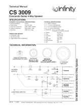 Infinity CS 3009 User manual
