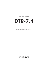 Integra DTR-7.4 User manual