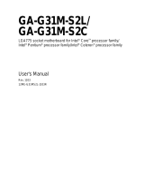 Gigabyte GA-G31M-S2L User manual