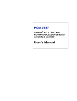 Advantech PCM-9387 User manual
