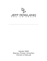 Jeff Rowland Design Group 302 User manual