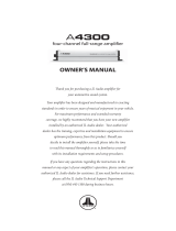 JL Audio A4300 User manual