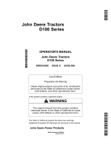 John Deere Products & Services D100 User manual