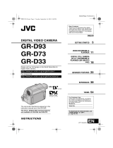 JVC GR-D33 - MiniDV Camcorder With 16x Optical Zoom User manual