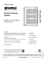 Kenmore E L I T REVERSE OSMOSIS SYSTEM 625.38556 User manual