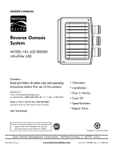 Kenmore REVERSE OSMOSIS 625.38556 User manual
