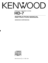 Kenwood HD-7 User manual