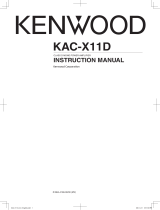 Kenwood KAC-X11D User manual