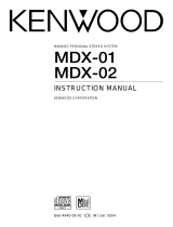 Kenwood MDX-02 User manual
