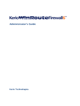 Kerio Tech Firewall6 User manual