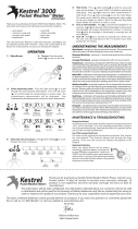 Kestrel Meters Weather Radio KESTREL 3000 User manual