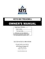 Keys Fitness Treadmill KEYS800 User manual