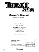 Keys Fitness Triumph 8.3 Treadmill TRI-8.3t User manual