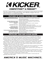 Kicker Competition and Freeair C-Series Owner's manual