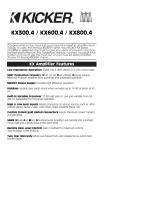 Kicker KX300.4, KX600.4, and KX800.4 Owner's manual