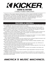Kicker XS100 Owner's manual