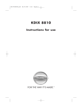 KitchenAid Dishwasher KDIX 8810 User manual