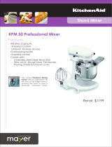 KitchenAid Mixer KPM 50 User manual