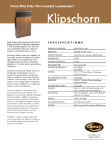 Klipsch KLIPSCHORN User manual