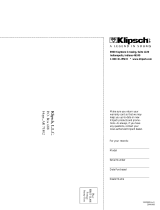 Klipsch KSW User manual