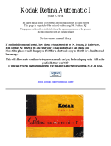 Kodak I User manual