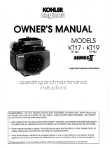 Kohler KT17 User manual