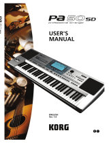 Korg PA50 User manual