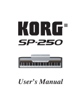 Korg SP 250 User manual