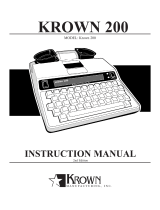 Krown Manufacturing 200 User manual