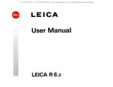 Leica R6.2 User manual
