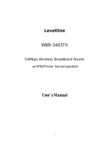 LevelOne 54Mbps User manual