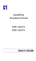 LevelOne FBR-1403TX User manual