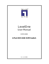 LevelOne level one 2-port dvi usb kvm switch User manual