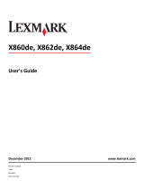 Lexmark X864de User manual