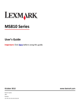 Lexmark MS812dn User manual