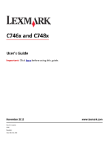 Lexmark C748dte User manual