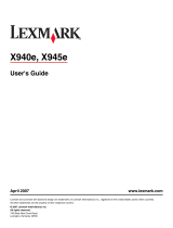 Lexmark X945E User manual