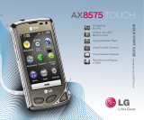 LG Touch AX8575 Alltel Quick start guide