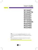 LG W2046S User manual