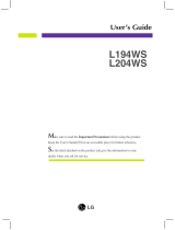 LG Electronics L194WS User manual