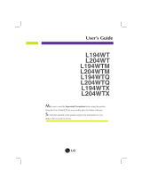 LG L204WTX User manual