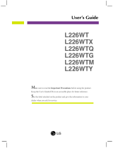 LG Electronics L226WTM User manual