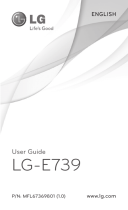 LG MyTouch E739 User manual